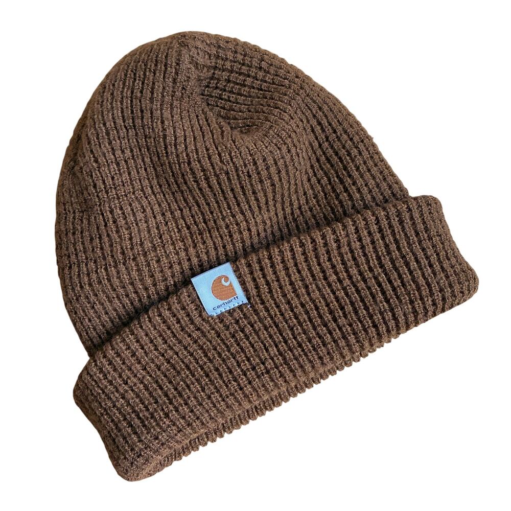 Carhartt orange brown knit beanie winter hat comfortable warm one size fits all
